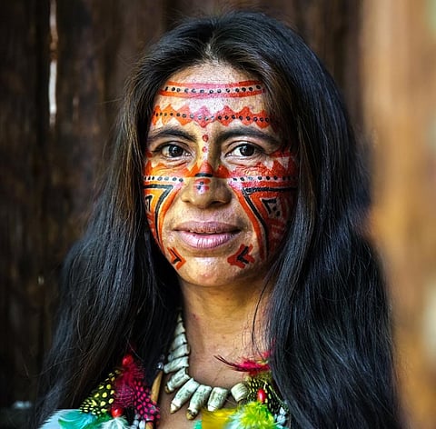 Portrait of an Indian from Brazil's Amazon      Credit: Getty Images