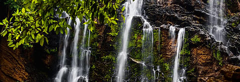 The Satoddi waterfall in the Western Ghats, in Uttara Kannada district, where the Kaiga Nuclear Power Plant is also located. Credit: Getty Images 
