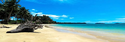  Wandoor Beach, Port Blair, Andaman and Nicobar Islands. Port Blair is named after Archibald Blair, the British naval surveyor who first surveyed the islands for the British East India Company. Credit: Getty Images