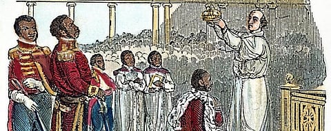 An 1811 wood engraving depicts the coronation of King Henry. Image: Fine Art America