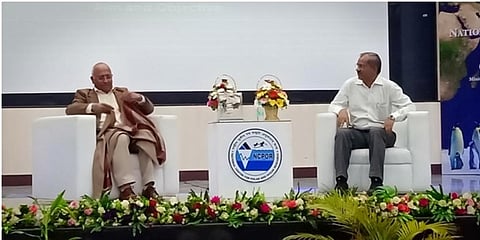 Wing Commander (retired) Rakesh Sharma the Foundation Day lecture at the National Centre for Polar and Ocean Research in Goa.