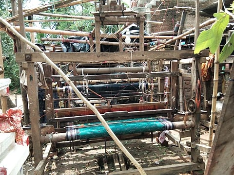 A damaged loom in Haripur village of Kendrapara district in Odisha. Photo: Ashis Senapati