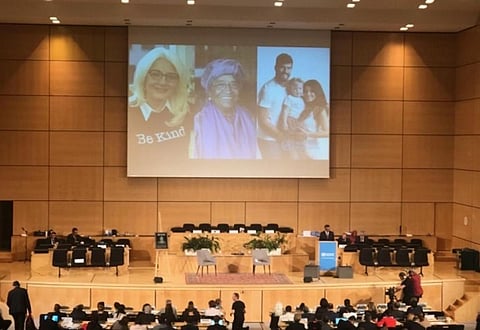World Health Organization’s Director-General Tedros Ghebreyesus addresses the 72nd World Health Assembly in Geneva on May 20, 2019. Photo: Twitter