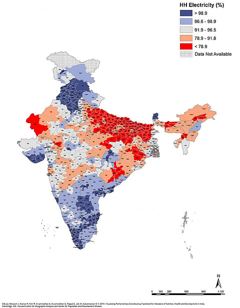 चुनाव 2019: जानिए आपके संसदीय क्षेत्र में कितने घरों तक पहुंची बिजली 
