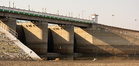 A drying reservoir in north Karnataka. Photo: Getty Images