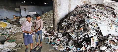 Wastepaper import is helping India meet the domestic demand, which rose from 9.3 million tonnes in 2008 to 17.1 million tonnes in 2018. (Photo: Vikas Choudhary)