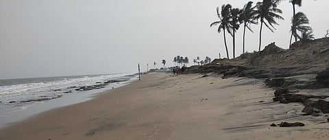 The sea at Satabhaya in Odisha's Kendrapada district. Photo: Pragati Prava
