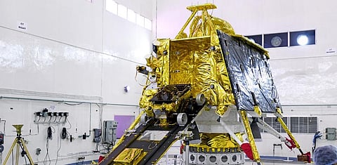 The Pragyan Rover mounted on a ramp. Photo: Wikimedia Commons