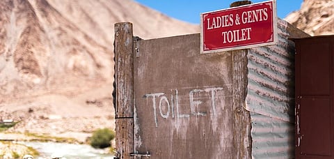 A public toilet in Leh-Ladakh. Photo: Getty Images
