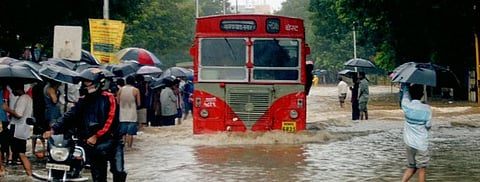 A flooded road in Mumbai. Photo: Wikimedia Commons