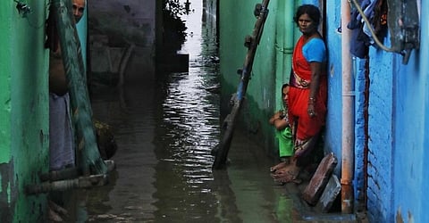 An over-flowing Yamuna caused flooding in low-lying areas near the river. Photo: Vikas Chaudhary