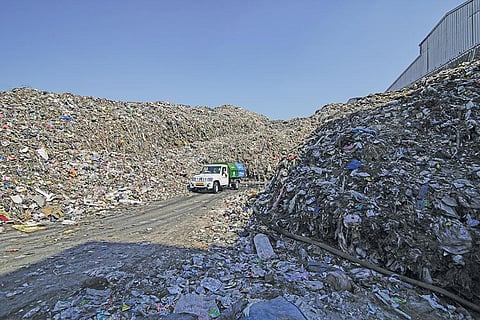 Since 2017, Chandigarh’s only waste treatment plant is not processing mixed waste, dumping it inside the premises