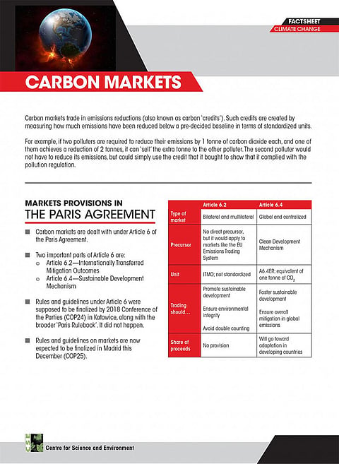 Climate Emergency CoP 25: What exactly are carbon markets?