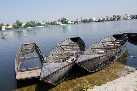 बिहार के दरभंगा शहर का एक तालाब। फोटो: पुष्यमित्र
