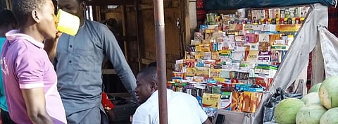 Unlicensed sale of antibiotics in Abuja. Photo: Vincent Yusuf 