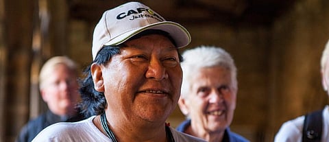 Davi Kopenawa. Photo: @CAFOD  / Twitter
