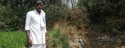 K Ramalingam, from Mahbubnagar district, encouraged 17 other farmers in the village to dig farm ponds as well Photo: Akshit Sangomla