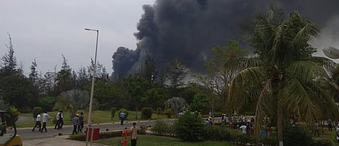 The blast at Dahej was so big that it was heard in Bharuch, Ankleshwar and even in Bhavnagar on the other side of the Gulf of Khambhat, according to eyewitnesses. Photo: Salim Patel