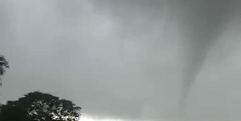 The tornado as seen in Rangani village. Photo: Ashis Senapati