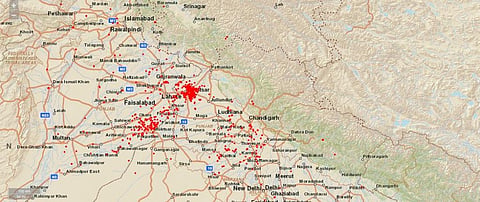 Stubble fires in Punjab and Haryana captured by NASA. Photo: NASA
