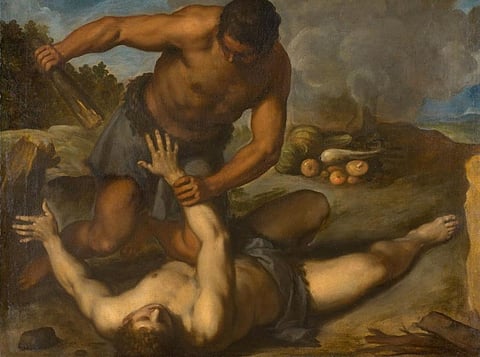 Cain and Abel, a famous painting by Venetian painter Palma il Giovane.  Photo: Wikimedia Commons