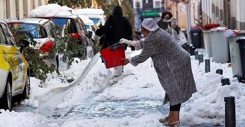 Heavy snowfall in Spain in early January 2021. Photo: @asiyaansar / Twitter
