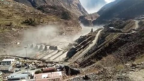The devastated site of the disaster in Uttarakhand. Photo: Twitter