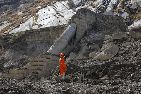 Rescue operation underway in Uttarakhand's Chamoli district. At least 58 bodies between Reni and Rudraprayag have been discovered. Photo: Vikas Choudhary