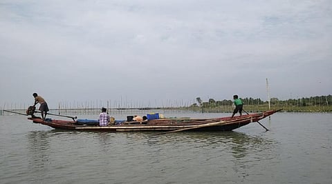 The Chilika lake in Odisha near Satapada. Photo: Joyjeet Das / CSE