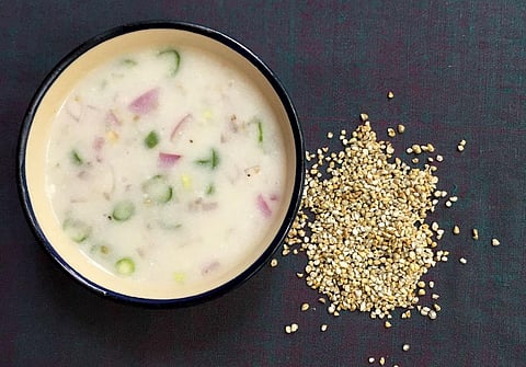 Koozh has many variations; it can be served as either a drink or a porridge (Photograph: Vibha Varshney)