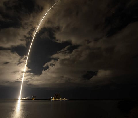 A United Launch Alliance Atlas V rocket with the Lucy spacecraft aboard is seen in this 2 minute and 30 second exposure photograph as it launches from Space Launch Complex 41, Saturday, Oct. 16, 2021, at Cape Canaveral Space Force Station in Florida. Lucy will be the first spacecraft to study Jupiter's Trojan Asteroids. Like the mission's namesake – the fossilized human ancestor, "Lucy," whose skeleton provided unique insight into humanity's evolution – Lucy will revolutionize our knowledge of planetary origins and the formation of the solar system.
