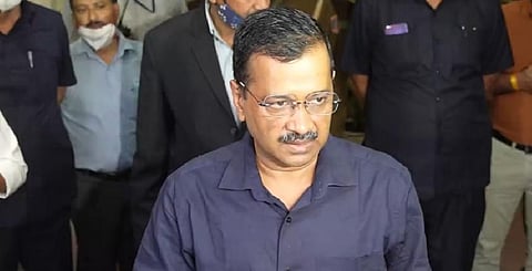 Delhi CM Arvind Kejriwal announcing a week-long school shutdown. 