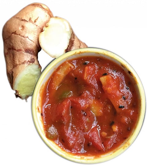 Mango ginger tastes best when consumed fresh or in chutneys and pickles (photograph: Vibha Varshney)
