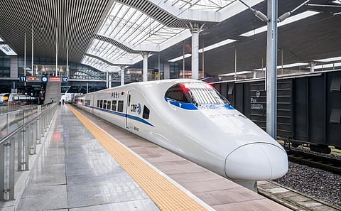 A high-speed rail in Fuzhou, China. Photo: iStock