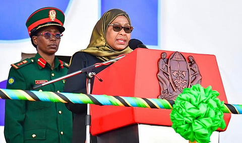 Samia Suluhu Hasan, the first woman president of Tanzania. Photo: @SuluhuSamia / Twitter