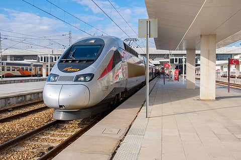High speed trains like this one in Casablanca, Morocco, will benefit from satellite communication support. 