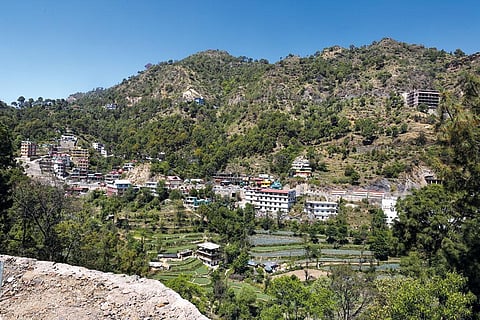 हिमाचल के सोलन जिले में कालका-शिमला राजमार्ग के साथ लगी घाटी का भूवैज्ञानिक 1860 के दशक से अध्ययन कर रहे हैं। यह हिमालय की उत्पत्ति का कारण बने महाद्वीपीय कटराव के प्रमाण समेटे है। ये प्रमाण निर्माण गतिविधियों से खो गए हैं (फोटो:  एेश्वर्या अय्यर) 
