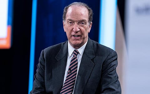 World Bank President David Malpass speaks at the Concordia Summit at Sheraton Times Square in New York on September 19, 2022. Photo: Lev Radin / Sipa USA via AP Images