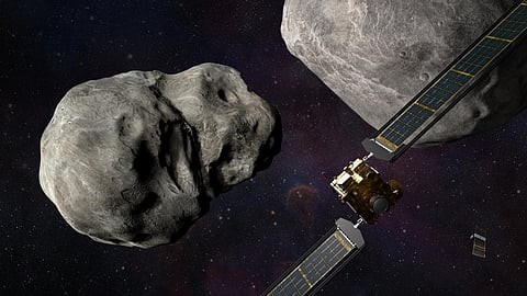 Illustration of DART before impact. Photo: NASA / Johns Hopkins APL / Steve Gribben