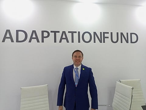 Mikko Ollikainen, head of the Adaptation Fund, said 60% of the adaptation fund pledged in Glasgow has been received. Photo: Jayanta Basu