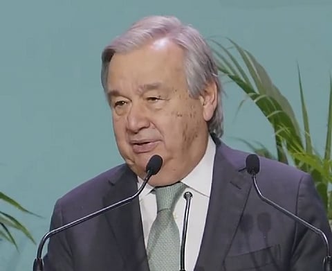 Guterres made the remarks at the fifteenth Conference of the Parties (COP15) to the United Nations Convention on Biological Diversity (CBD) on December 6, 2022. Screengrab: @antonioguterres/Twitter