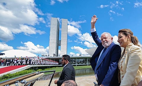 President Luiz Inacio Lula da Silva waves to cheering crowds in Brasilia on January 1, 2023. Photo: @ricardostuckert via @LulaOficial / Twitter