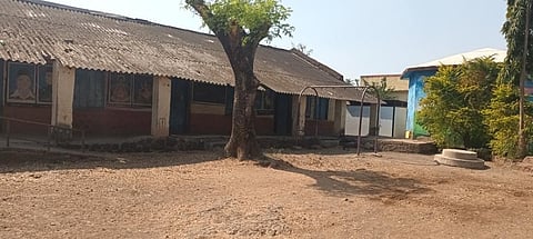 The old school building in Pimpri Budruk built on the land that is registered as Gairan land in the government records. Photo: Rushikesh Gawade