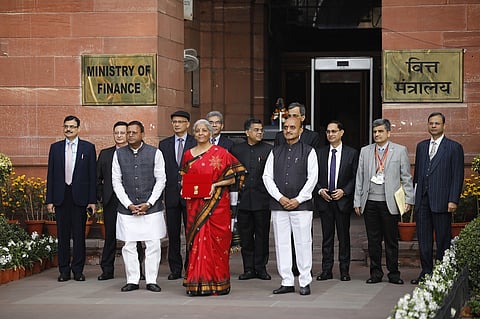 Union Finance Minister Nirmala Sitharaman presents the Union Budget 2023-24. 
Photo: Vikas Choudhary / CSE