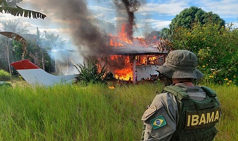 IBAMA's operation to remove illegal miners from Yanomami land. Credit: IBAMA