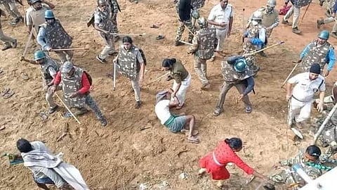 There was violence in Dhinkia and other villages in the area last year, as the authorities moved in to acquire land. Photo: @sudarsandasINC / Twitter