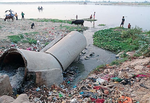 In Uttar Pradesh, over 66 per cent of the 1,340 drains that empty into the Ganga and its tributaries discharge untreated sewage into the rivers (Photograph: Vikas Choudhary)