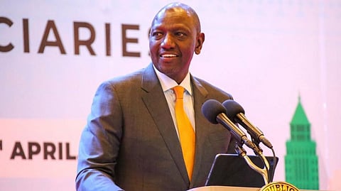 President William Ruto of Kenya addresses delegates at the Symposium in Nairobi on April 3. Photo: @WilliamsRuto / Twitter