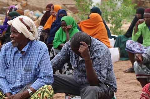 Vulnerable families living in Burdhubo district, Gedo in Somalia. Photo: Somalia Disaster Management Agency / Twitter 