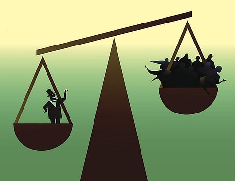The super-rich has accrued their wealth unjustly through the exploitation of their workers & environment. Image: iStock.